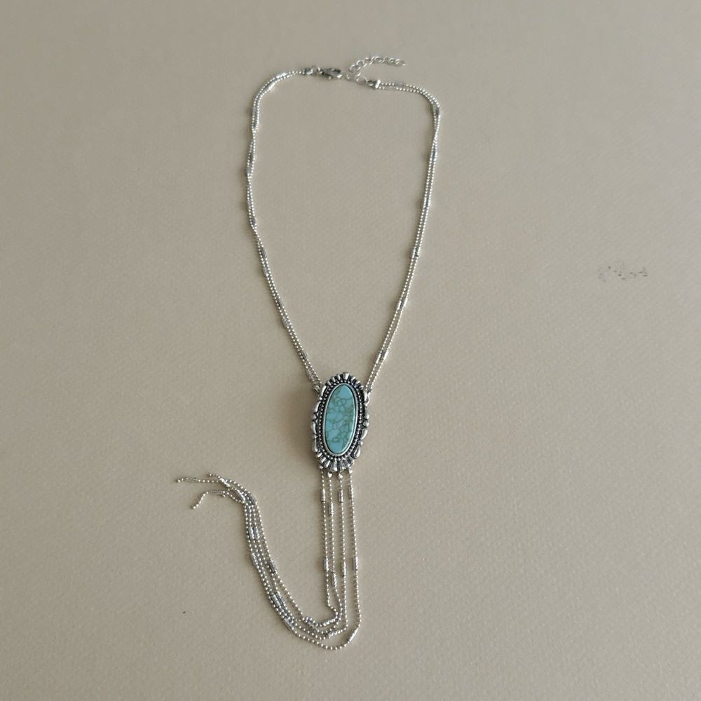Boho Turquoise Necklace N1826 - Picture 4 of 6